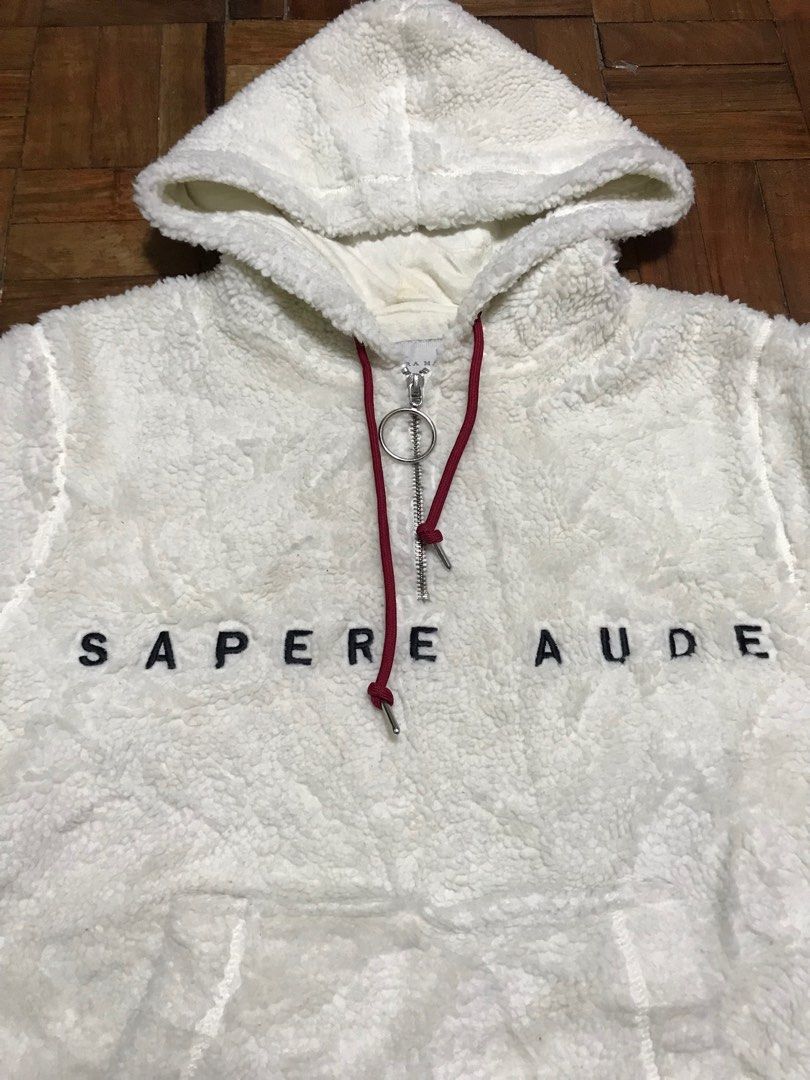 ZARA Sapere Aude Fur Hoodie Jacket