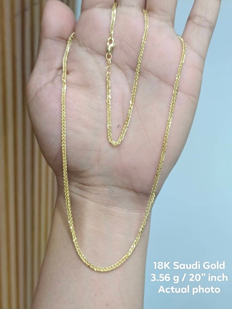 18K Saudi Gold Fox Chain 20 inches Last stock Women s Fashion Jewelry Organizers Necklaces on Carousell