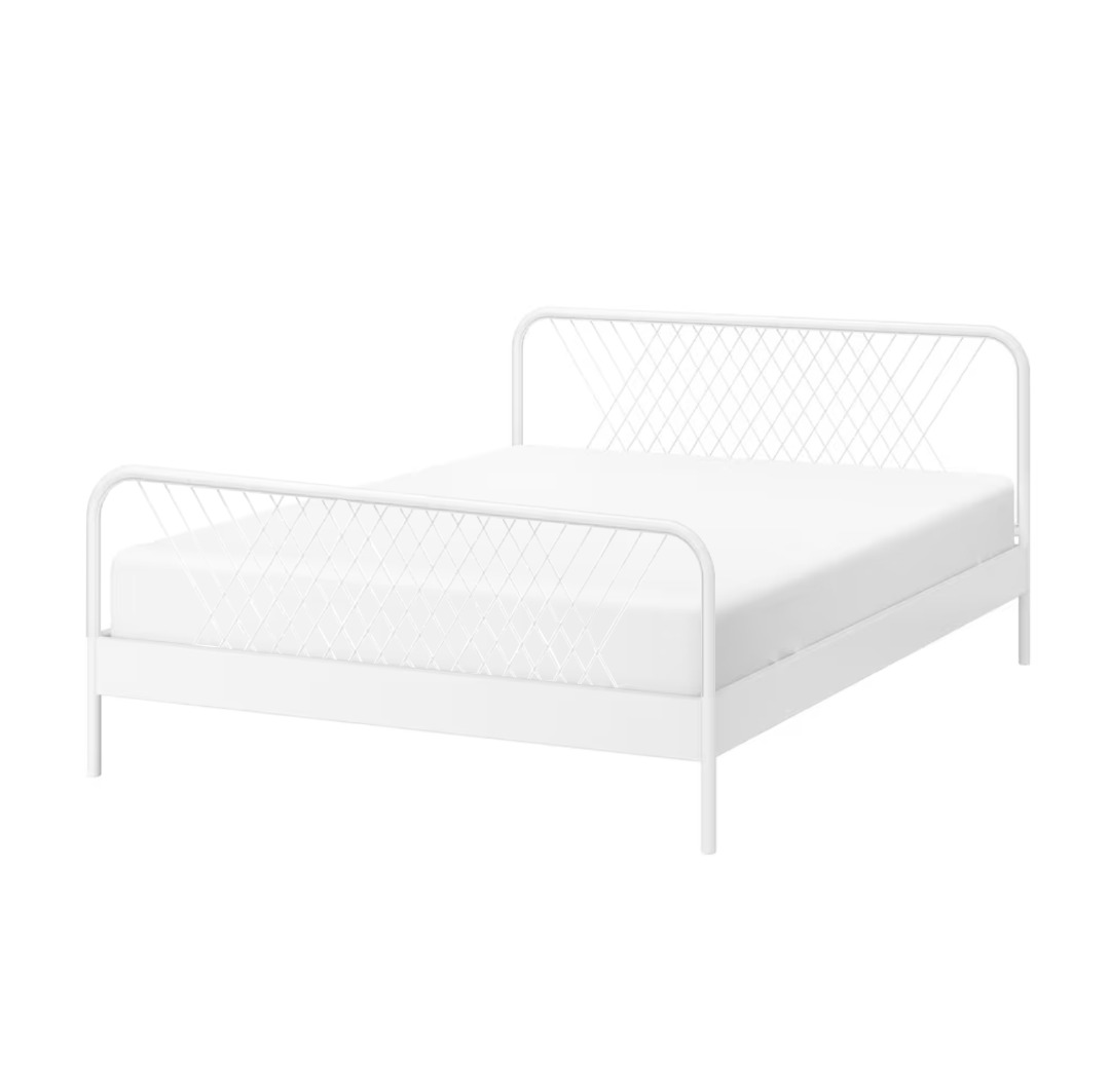 [99 new] IKEA White Bed Frame Queen Size NESTTUN (150x200cm