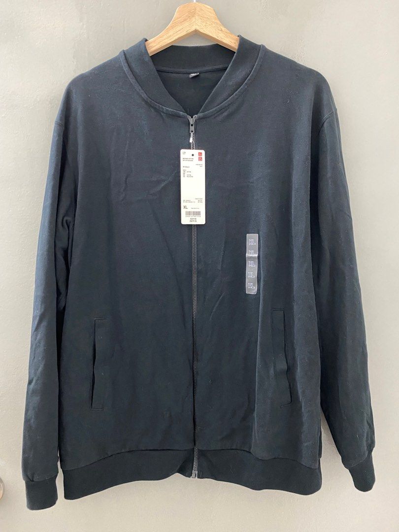 Brushed cotton zip up blouson sale uniqlo