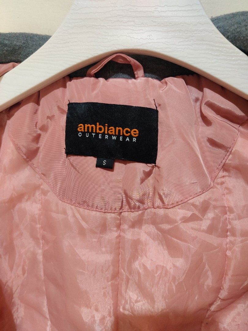 S WOMEN Ambience Pink Bomber Jacket with hood Women s Fashion