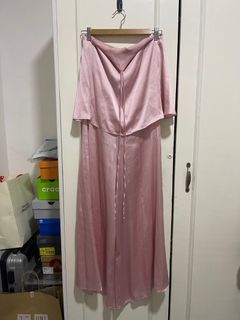 Apartment Eight Pink Salmon Silk Jumpsuit (Open for Rental) 
