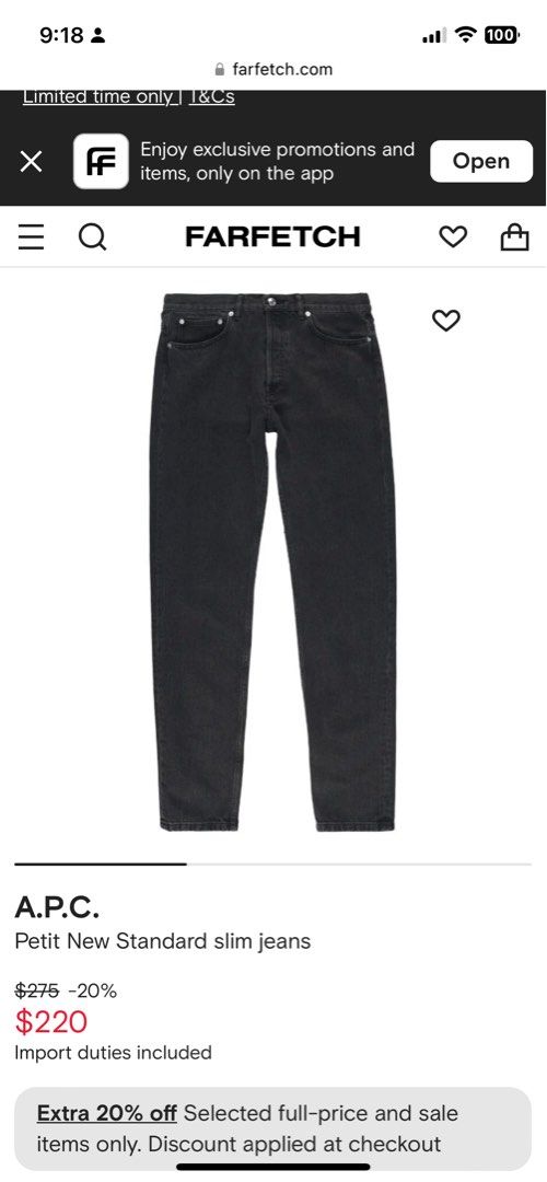 Apc deals jean sizing