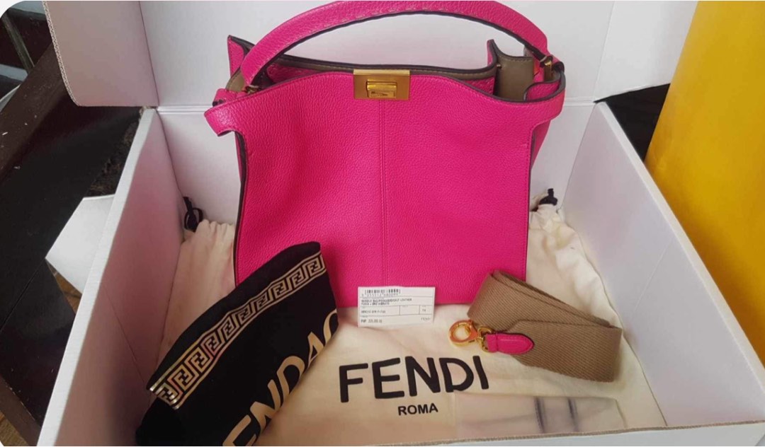 Authentic Fendi Peekaboo Medium Fuxia, Luxury, Bags Wallets on