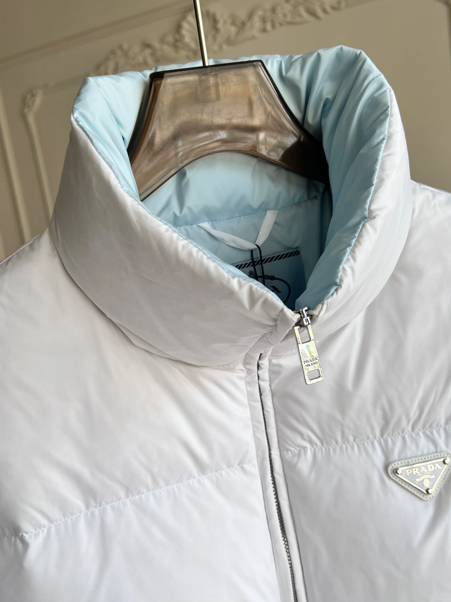 Authentic prada Stand Collar Down Jacket Women s Fashion Coats