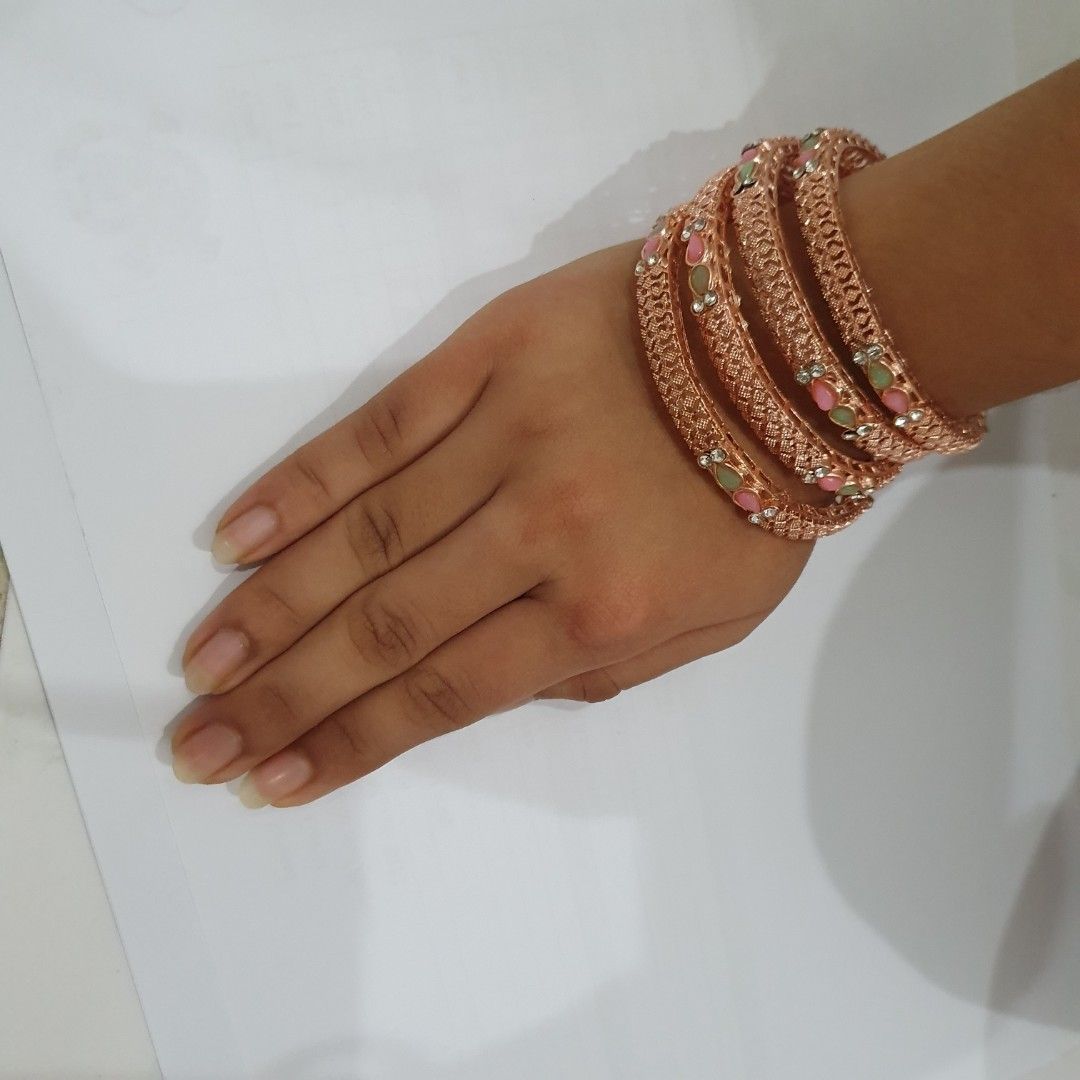 Gold cheap metal bangles