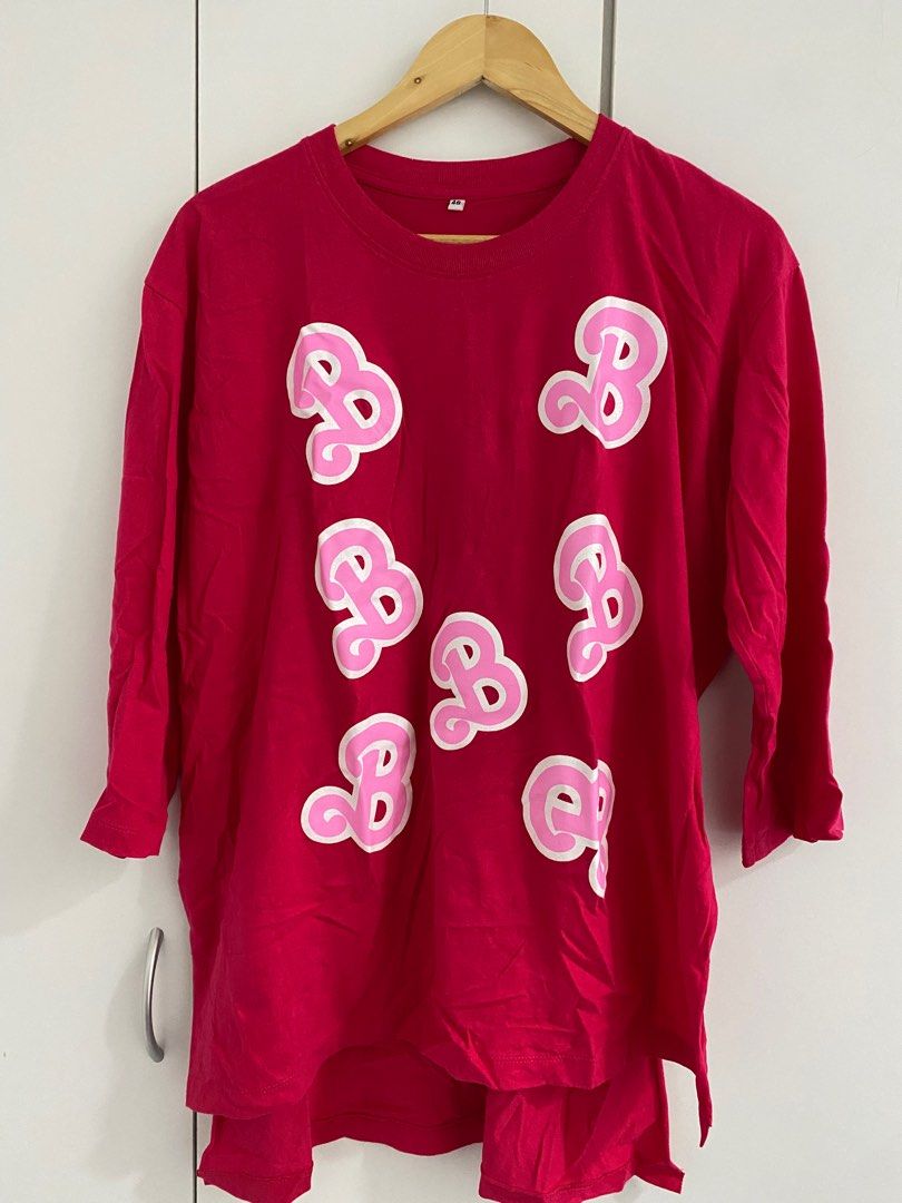 Hot pink barbie shirt deals
