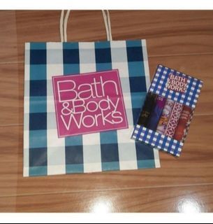 Bath & body wash blue travel size parfume mix varian set box 5in1 take all