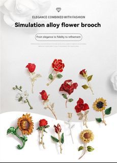 Beautiful Flower Rose 🌹 🌻 Flowers Brooch Pins Collection.