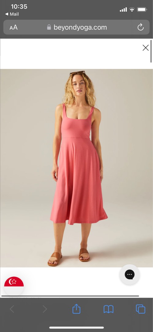 Beyond Yoga Sustainable Featherweight At The Ready Square Neck Midi Dress