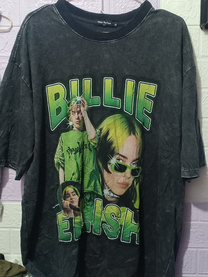 BILLIEILISH Billie Eilish Band T-shirt Band T Men's L size unknown black type Vintage Second Hand