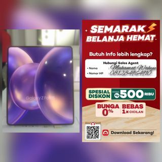 Bisa Cicilan handphone Samsung galaxy Z Fold5 promo bunga 0% dan Diskon 100 RB - 500 RB