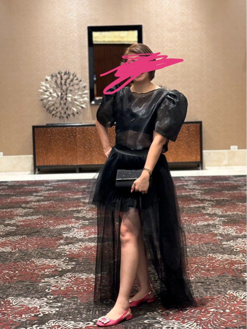Black modern filipiniana Women s Fashion Dresses Sets Evening dresses gowns on Carousell