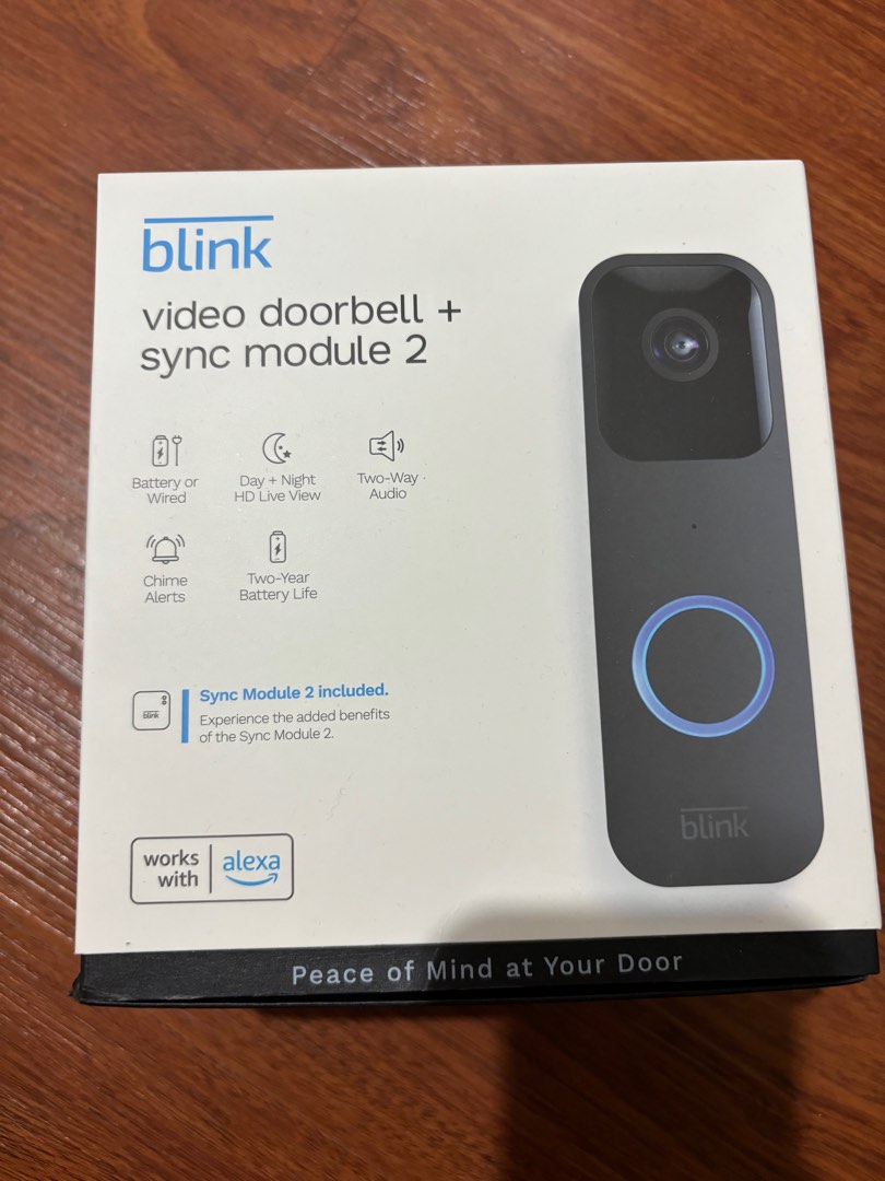 Blink Video doorbell + sync module 2, Furniture & Home Living, Security