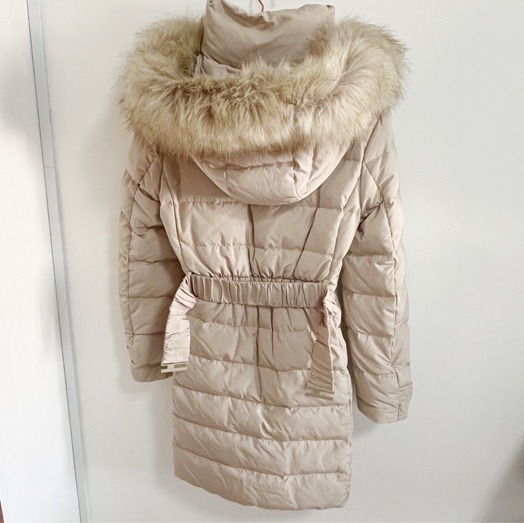 Down longline jacket on sale