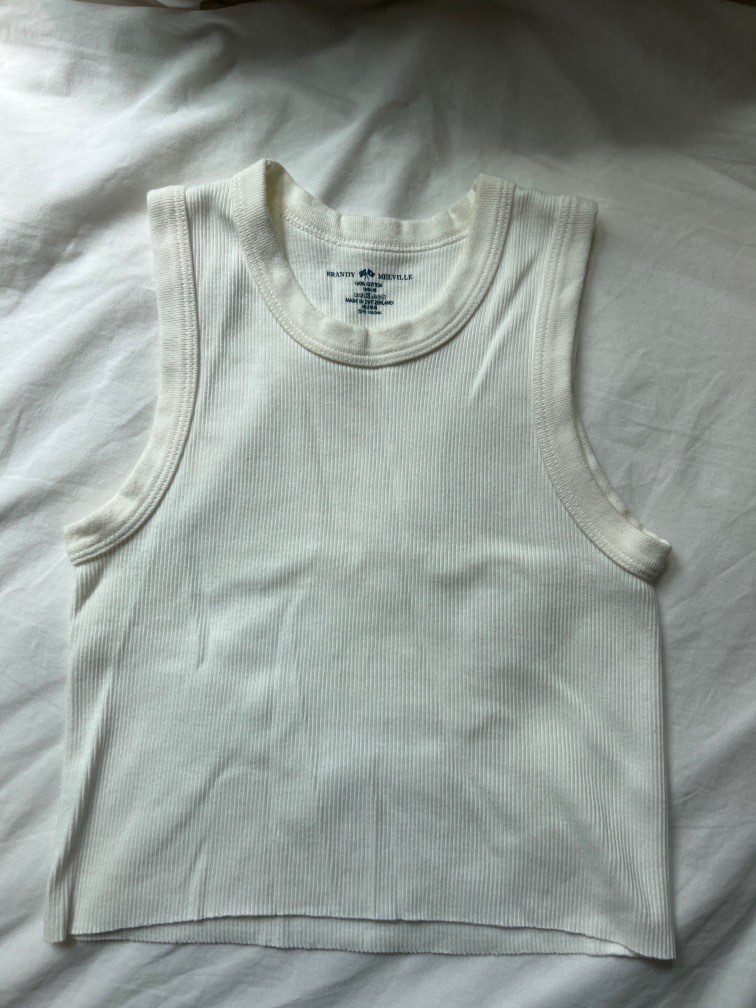 brandy melville connor ribbed tank, Women's Fashion, Tops, Sleeveless ...