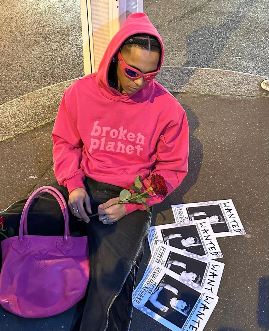 Pink planet hoodie outlet