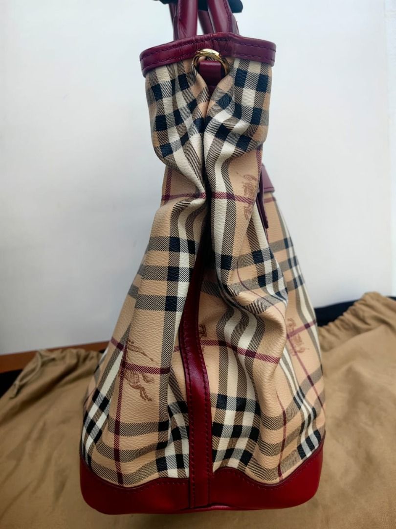 Burberry haymarket tote medium store