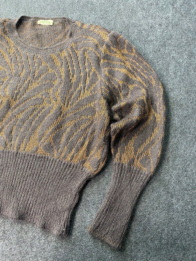 Carven Knitwear Nice Pattern Women s Fashion Tops Longsleeves