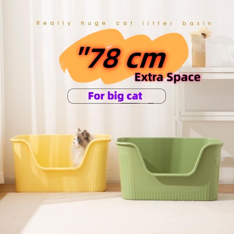 Cat Litter Box Large Extra Large Huge Top Entry Open Cat Litter Box For Large Cat Multi Cat Family