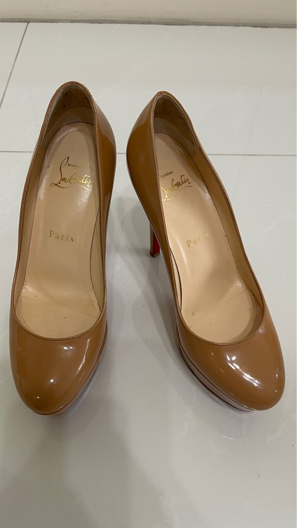 Christian Louboutin Bianca 120 Patent Calf Nude 36 Luxury Sneakers Footwear on Carousell