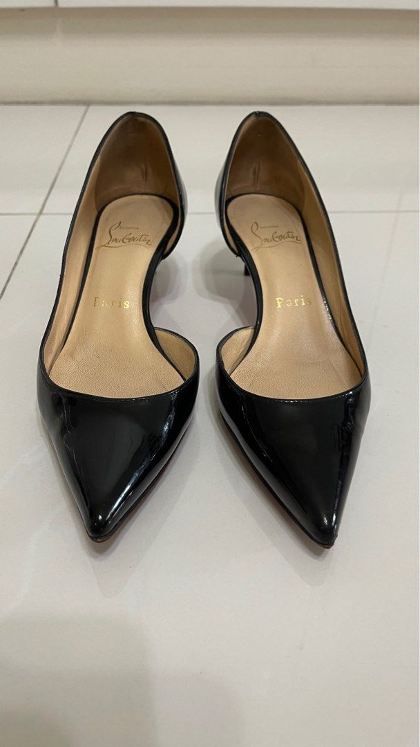 Christian Louboutin Iriza 45 Patent Black 35.5 Luxury Sneakers