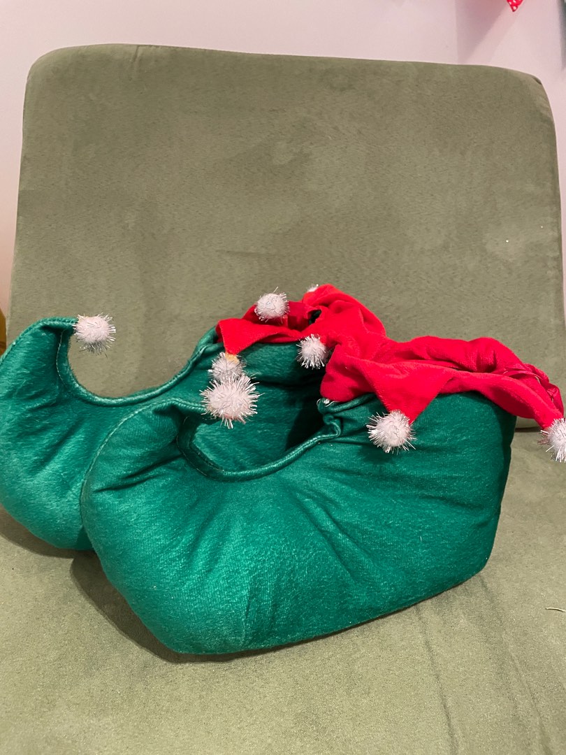 Christmas slippers with bells sale