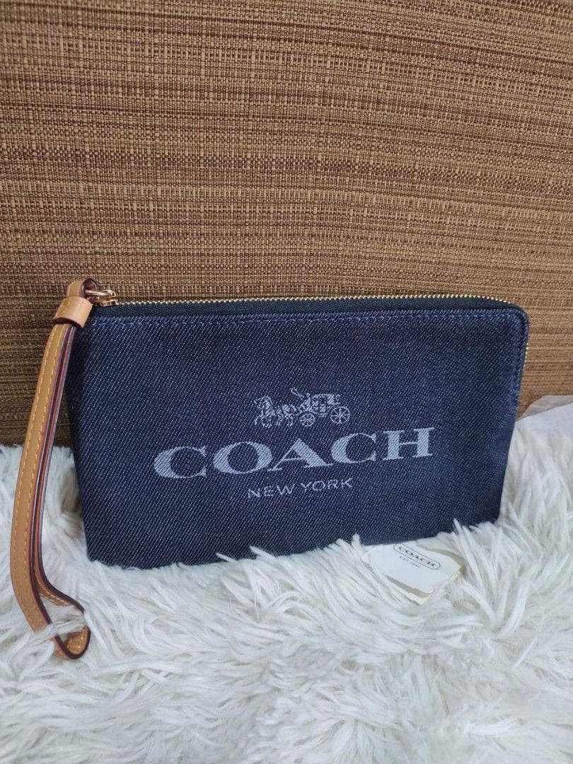 Denim wristlet shop