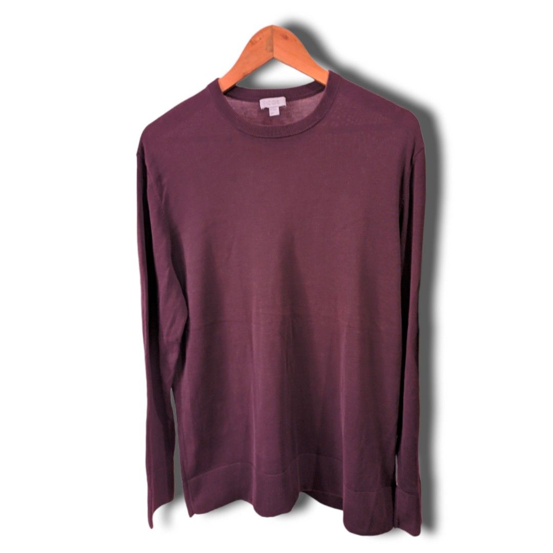 COS Sweatshirt (Purple) (Category: Coats, Jackets and Outerwear) located in Taguig. Submitted by dropthatstuffph (Listing ID 1270147843, Image 2). Description: Size: M Purple (almost dark choco brown) Color may vary due to lighting.