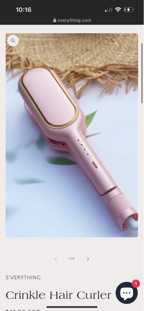 Crinkle hair curler