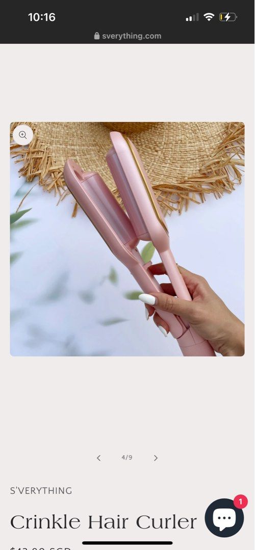 Crinkle hair curler