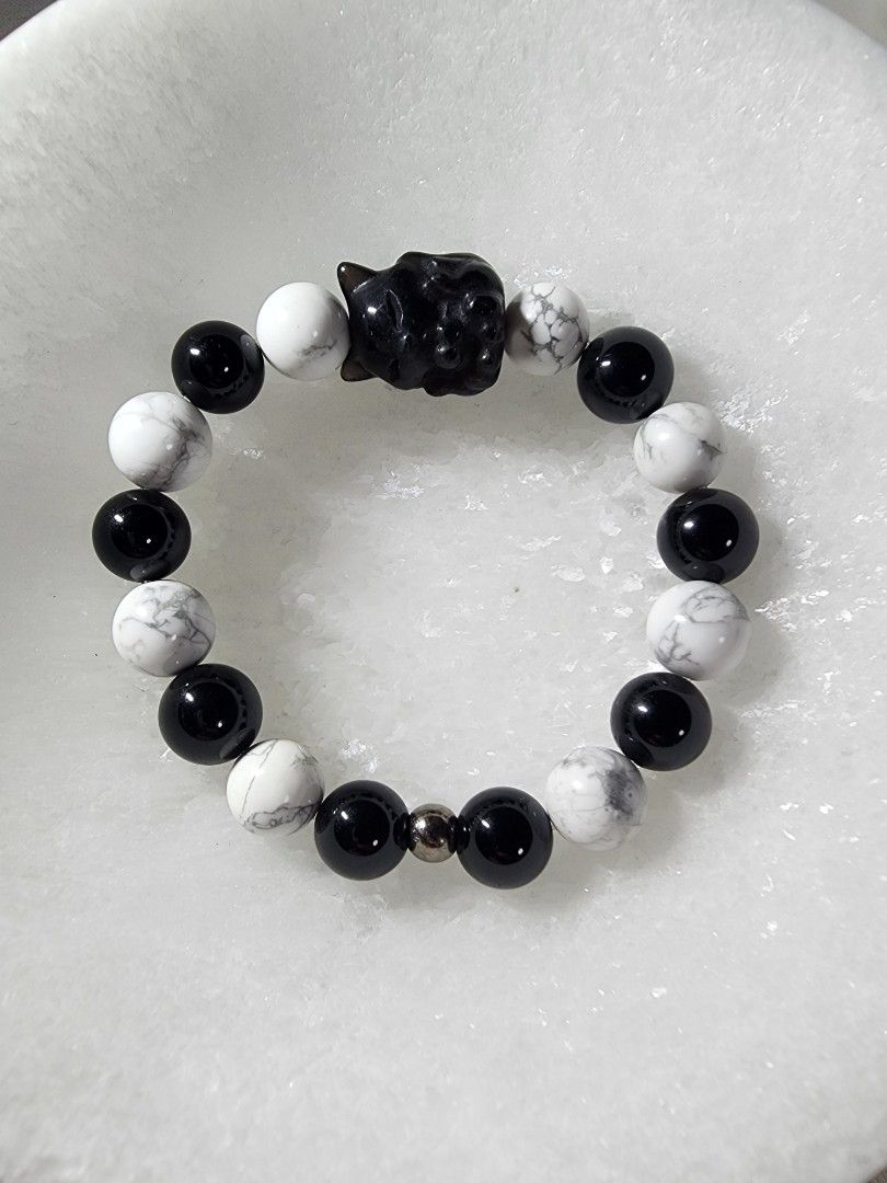 Howlite and black tourmaline deals
