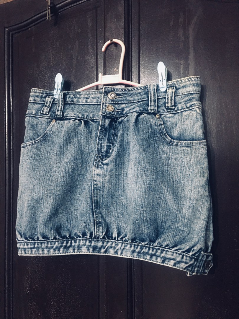 Denim mini skirt top size 12