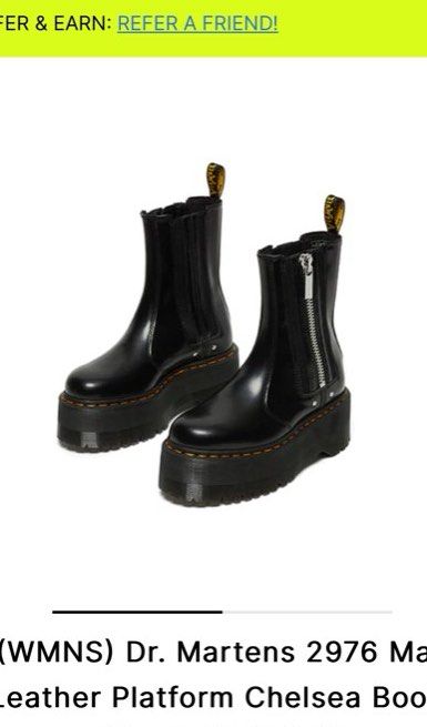 Dr. Martens 2976 Max Leather Platform Chelsea Boots Black 26903001