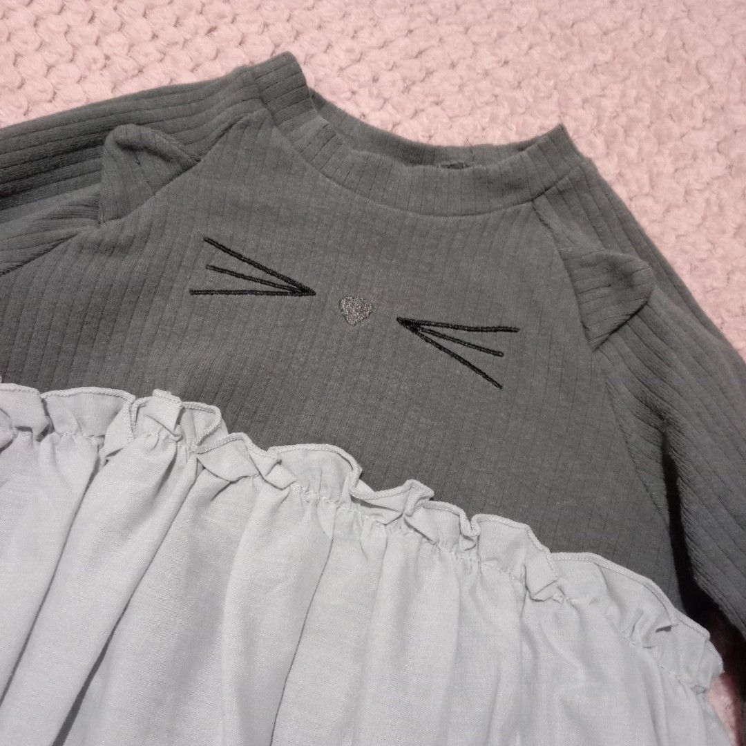 Dress for baby (Category: Babies & Kids Fashion) located in Bacoor. Submitted by knotdys (Listing ID 1270161833, Image 2). Description: 80 on tag fits 1-2 years old see photos when worn with 16-month old.