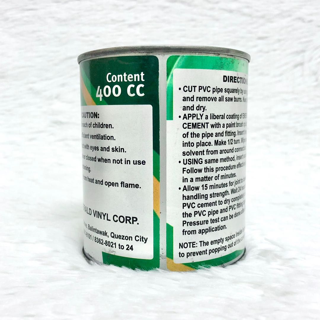Emerald PVC Pipe Cement Original Blend 400CC Solvent / Plumbing