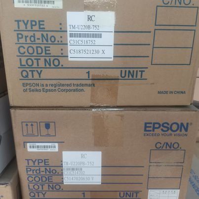 EPSON DOT MATRIX POS PRINTERS (Category: Printers, Scanners & Copiers) located in Caloocan City. Submitted by marklouieoliveros-20532 (Listing ID 1270122223, Image 3). Description: Epson TMU220 MANUAL CUT USB PORT LAN PORT Features: the Epson TMU220 series are optimized for high-speed throughput so customer receipts and kitchen orders print faster than ever. For maximum efficiency, the TMU220 D (no cutter, no journal take-up) offer drop-in paper 