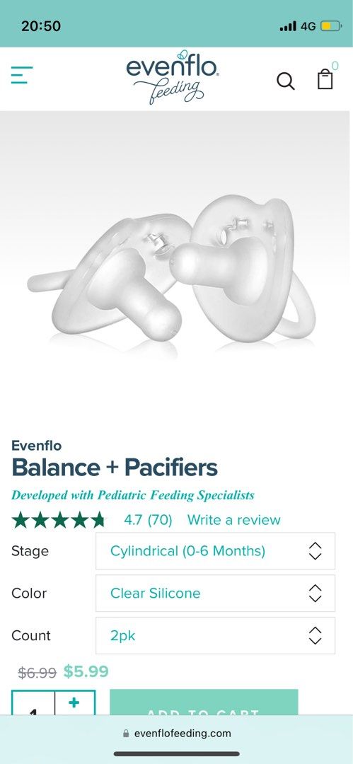 Evenflo feeding balance pacifier cheap