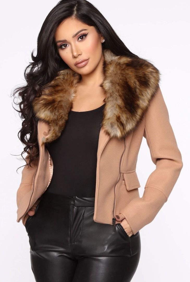 Fur jacket shop fashion nova