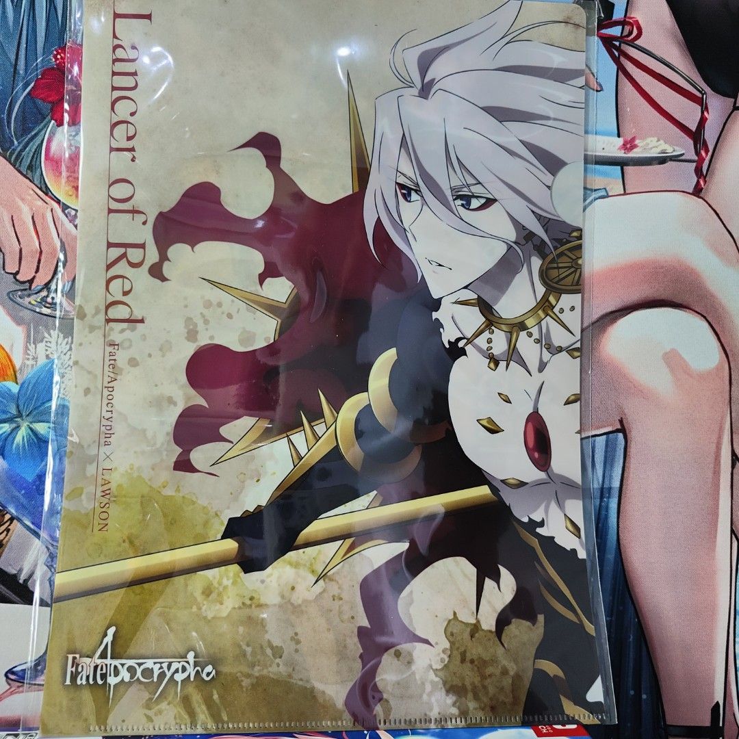 Fate Apocrypha X Lawson A4 clear file, Karna, Mordred, Astolfo, Jack