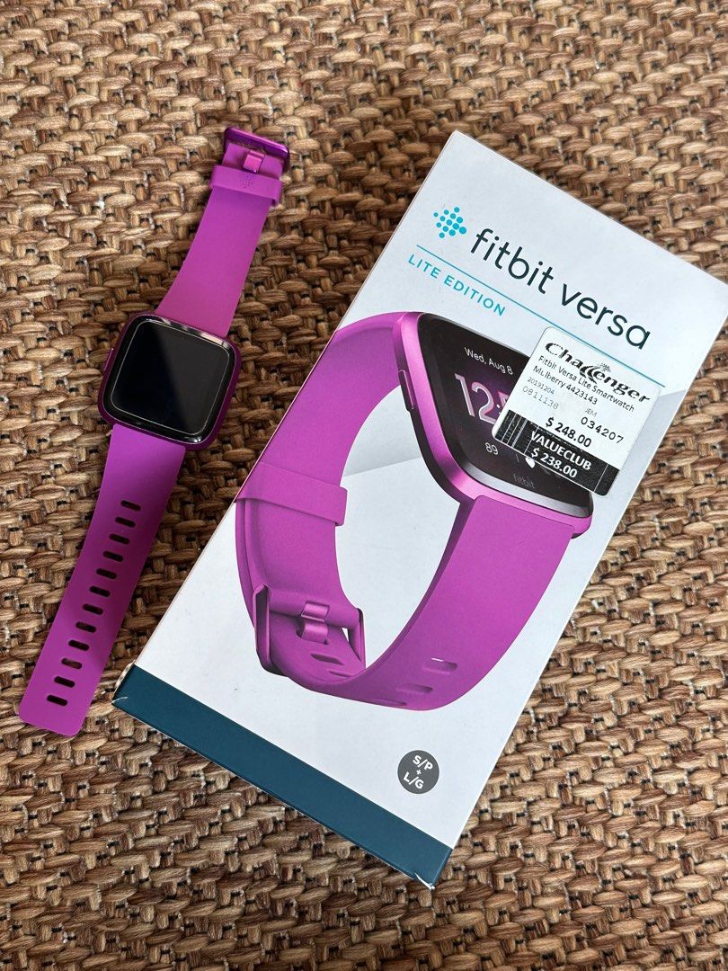 Fitbit versa mulberry band best sale