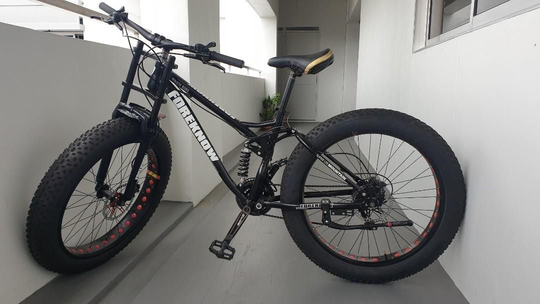 Foreknow Fat Bike Bicycle with Shimano Gears usb portable 3.5 in floppy diskette drive