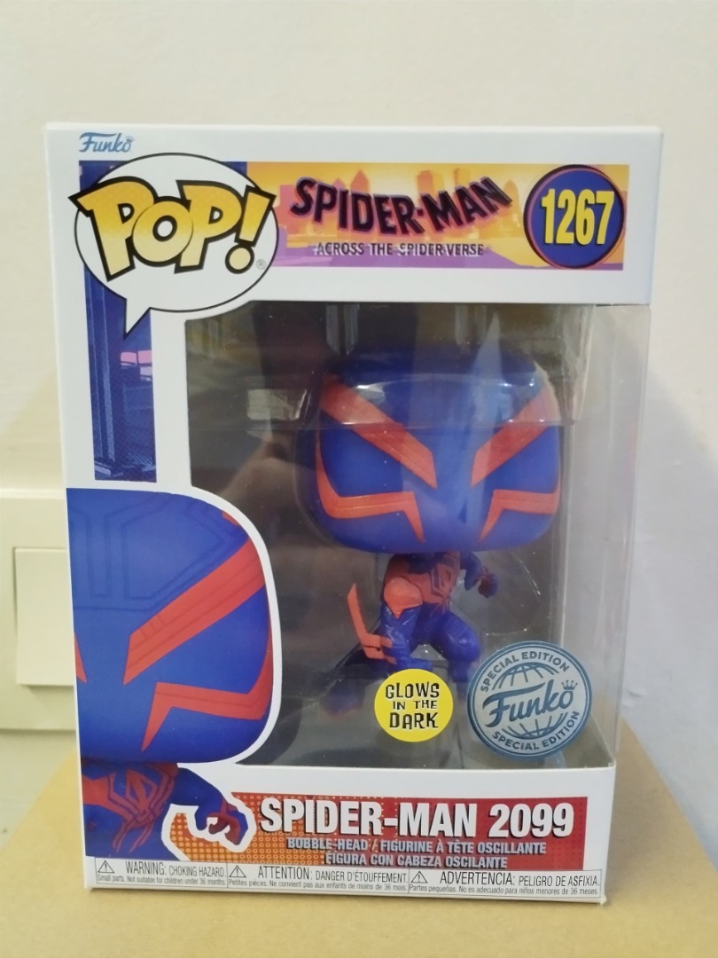 Funko Pop Spider-Man Across The Spider-Verse Spiderman 2099 GITD Figure  (Entertainment Earth Exclusive)