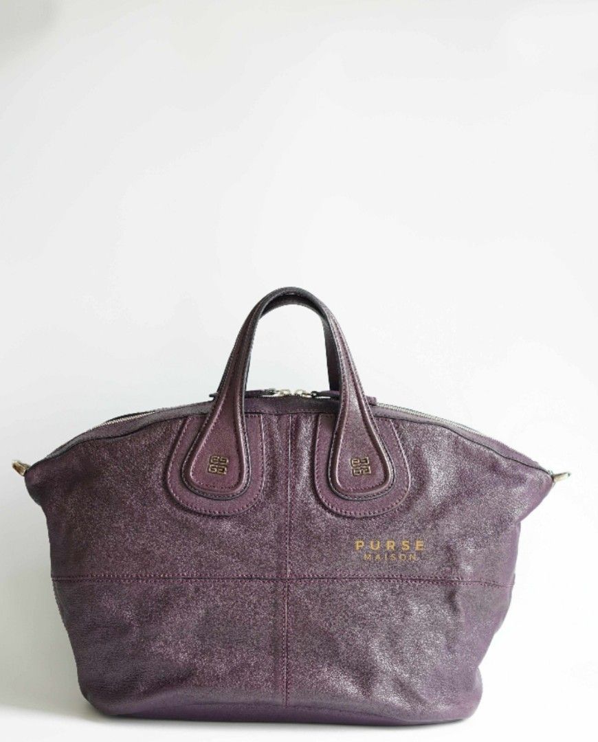 Givenchy Nightingale Plum Medium Grained Leather (Category: Luxury Bags & Wallets) located in Taguig. Submitted by pursemaison (Listing ID 1270164823, Image 2). Description: Givenchy Nightingale Plum Medium Grained Leather ✨Php 39,000 *Additional 4.4% for straight credit card payments *Available for 3 months layaway with 1% interest per month *BDO credit card up to 36 mos & Citibank credit card up to 24 mos (with interest) CONDITION: Preloved con