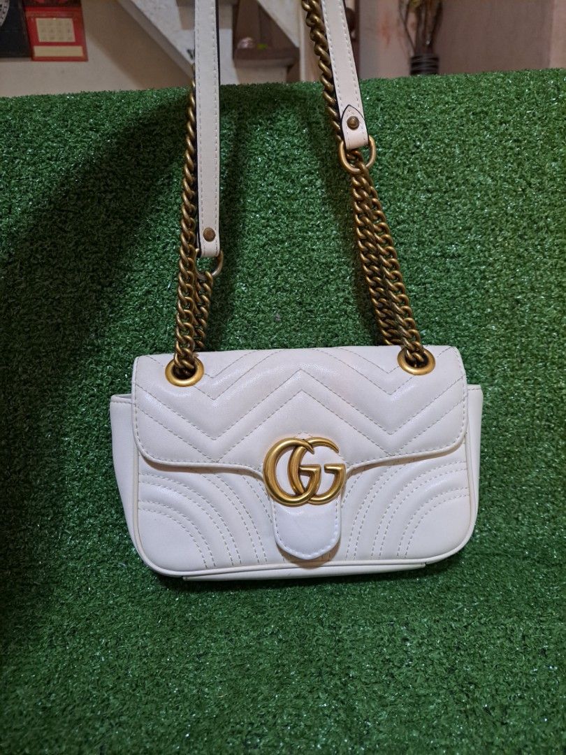 Gucci marmont bag white sales