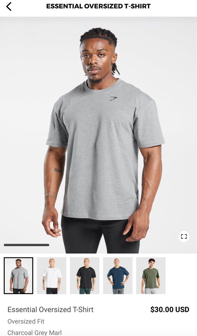 Gymshark Essential Tee, Men's Fashion, Activewear on Carousell