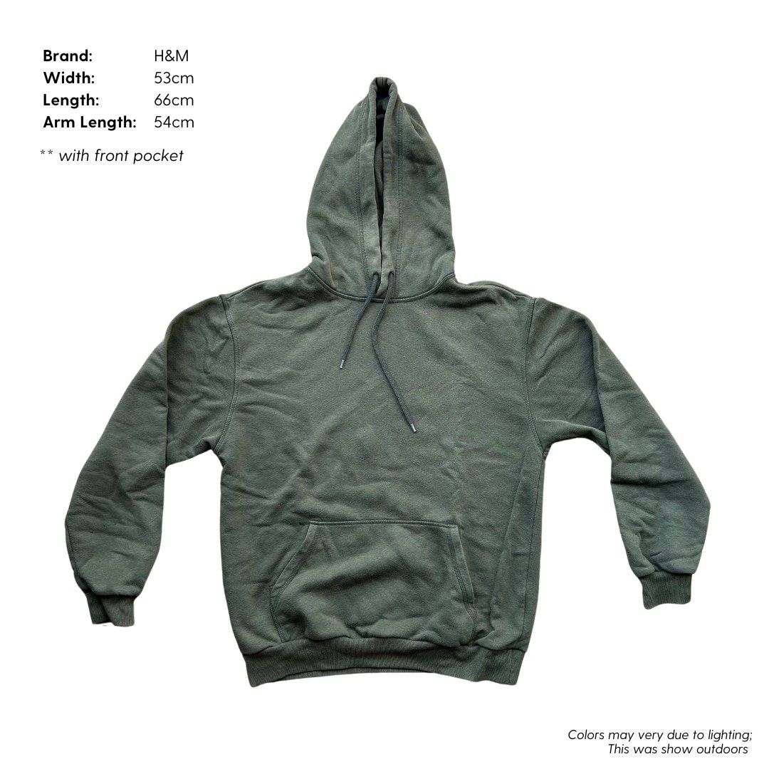 H and m green hoodie shop
