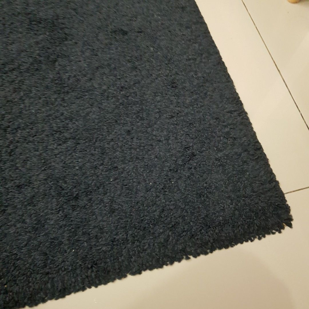 Ikea Adum Rug Carpet (170cm x 240cm), Dark Blue color, Furniture & Home