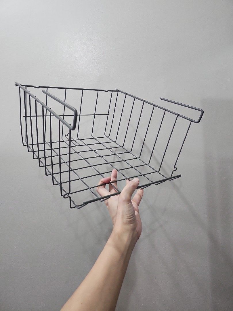 Ikea rack with under shelf wire baskets, Furniture & Home Living