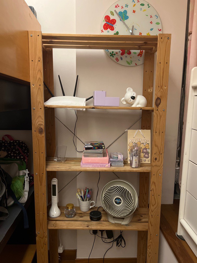 IKEA solid wood shelves, Furniture & Home Living, Furniture, Shelves